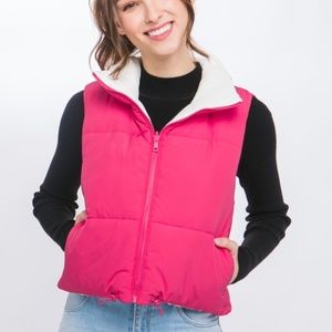 Woven Solid Reversible Vest